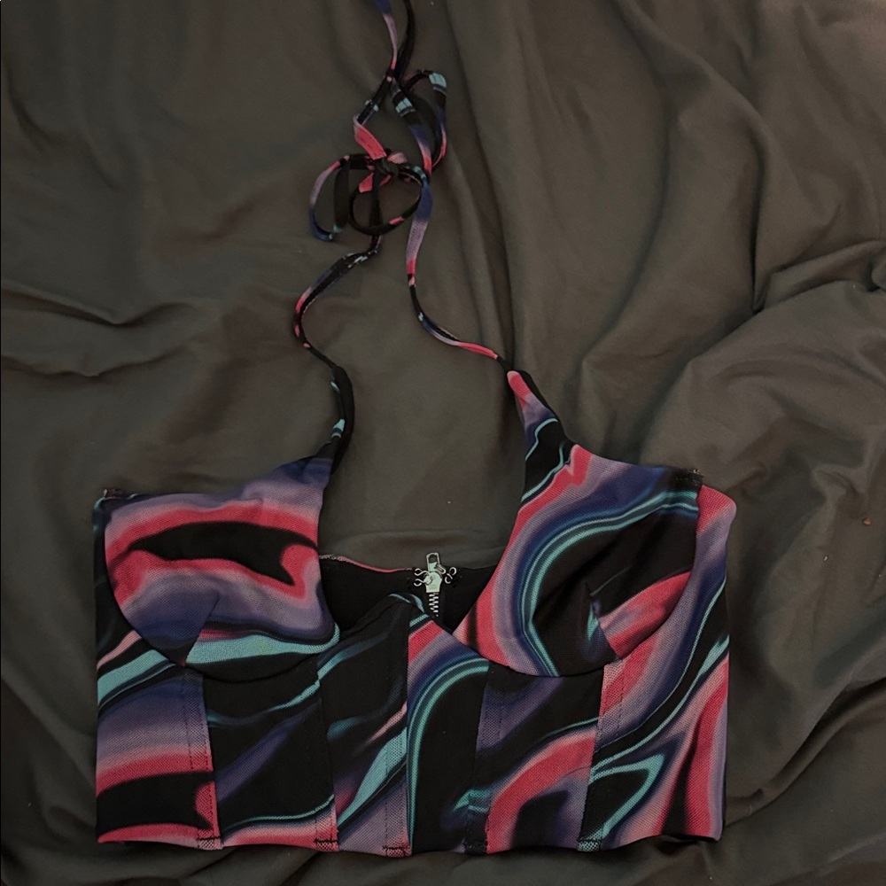 White Fox Boutique Multicolor Halter Top